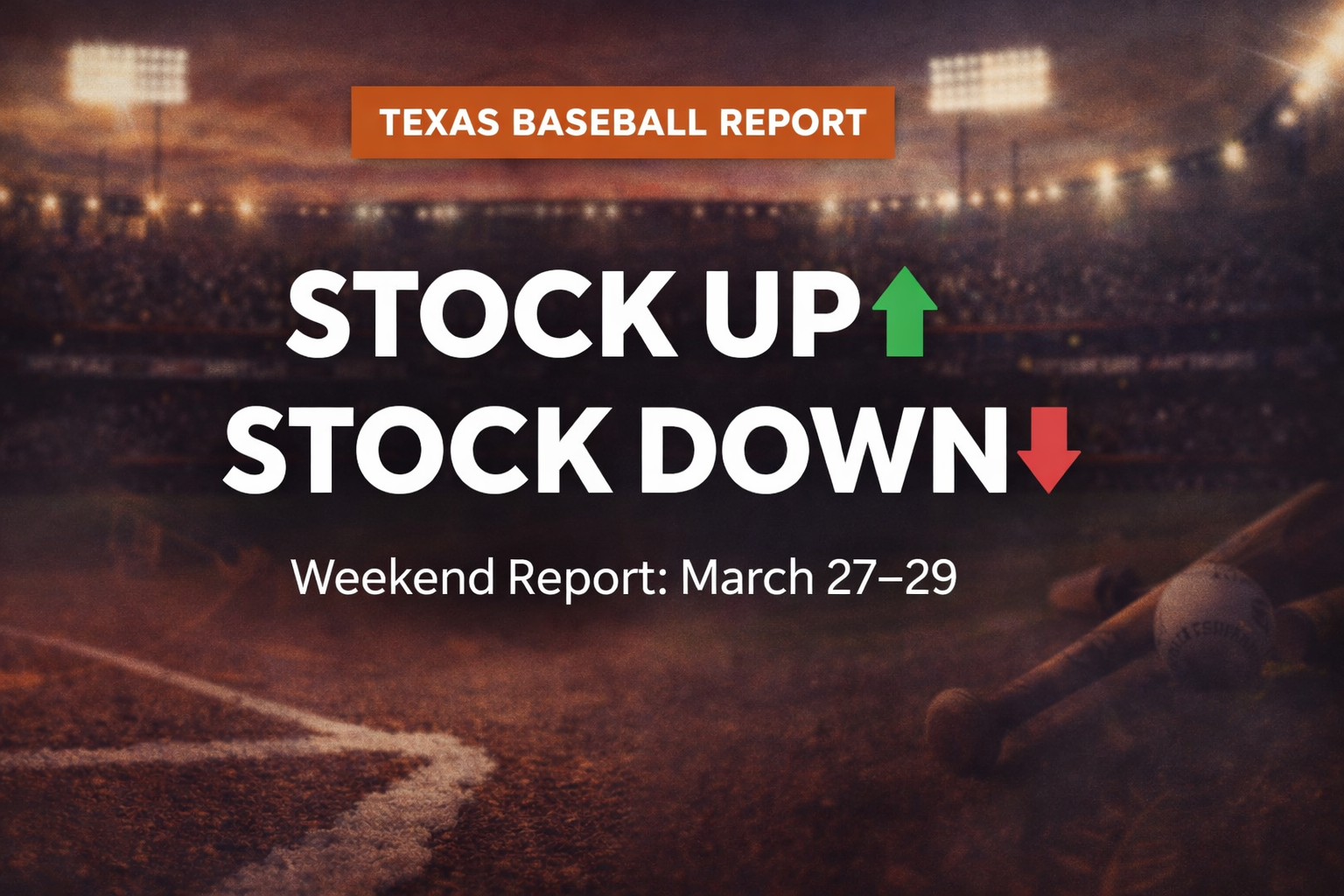 Texas College Baseball: Weekend Stock Report (March 27-29)