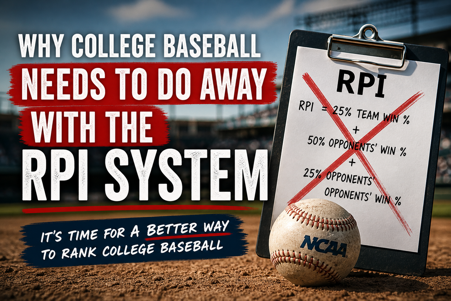 Why College Baseball Needs to Move On From the RPI System